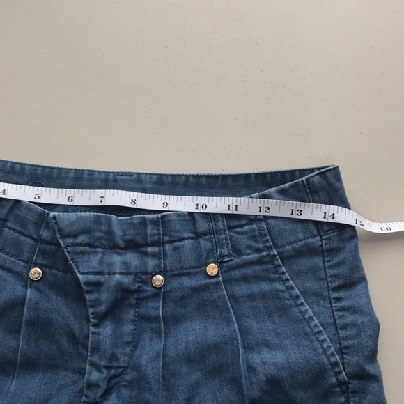 Only Luxury for you pleated mid rise denim shorts 27 - Picture 10 of 12